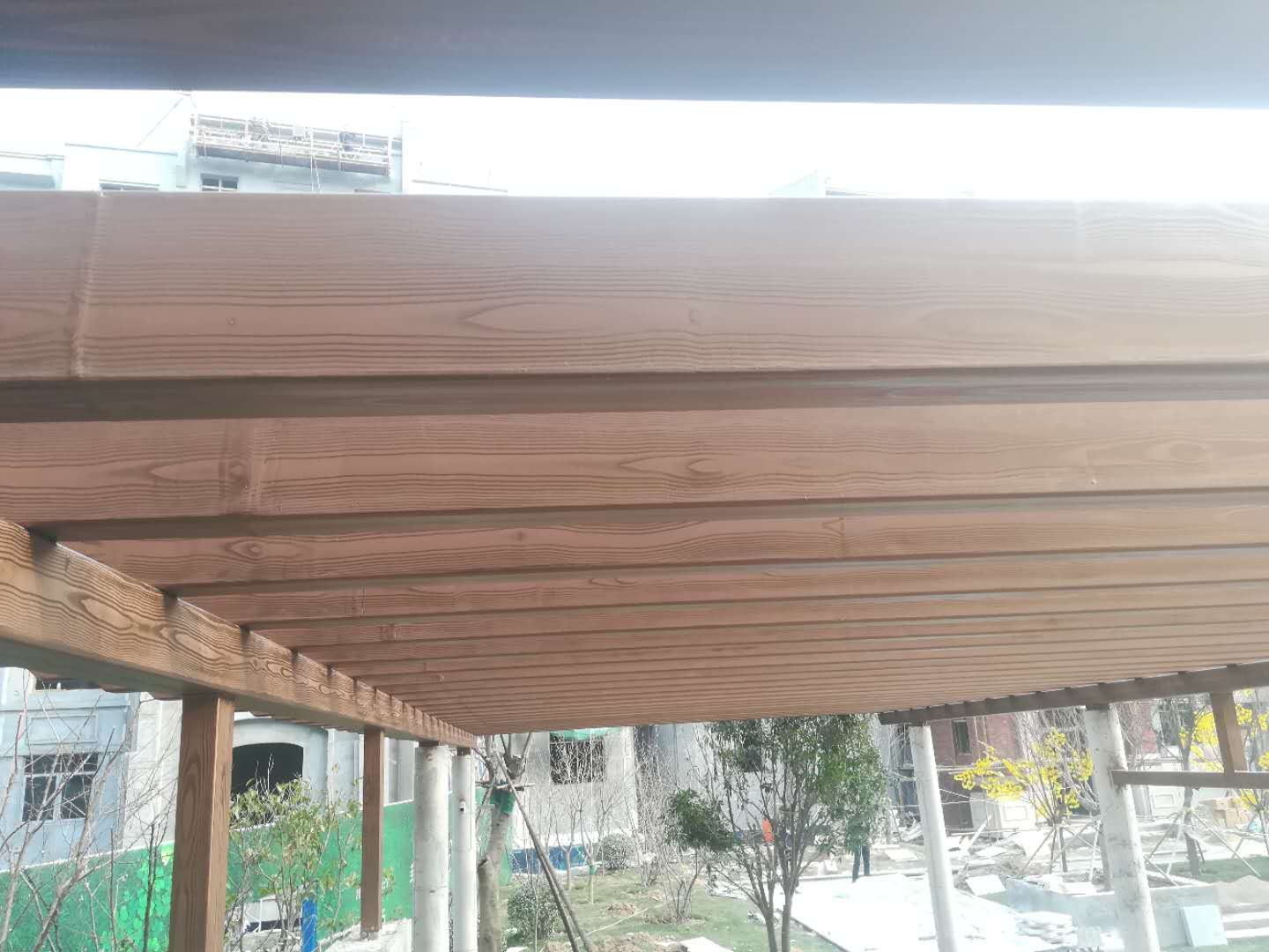浦东新区河南三门峡廊架木纹漆